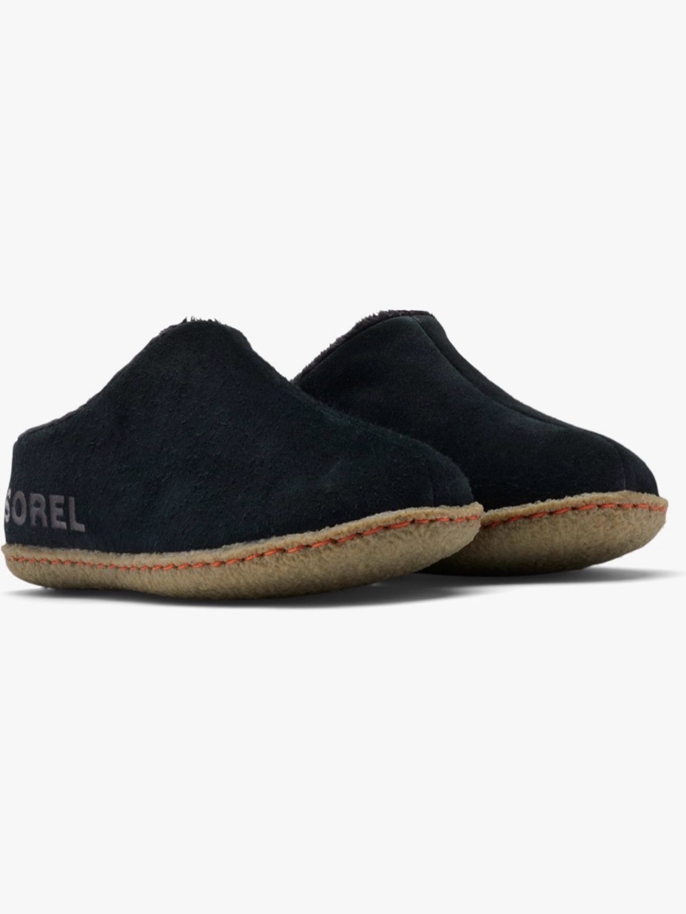 Sorel Kids Black Suede Lanner Ridge ll Slip On Slippers